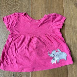 Carter's Pink Elephant Short Sleeve Tee t-shirt shirt top size 18 months